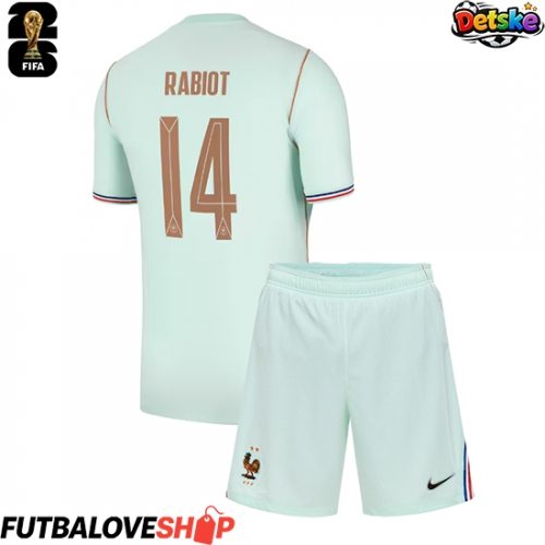Dres Francúzsko Adrien Rabiot #14 Preč pre deti MS 2026 Krátky Rukáv (+ trenírky)